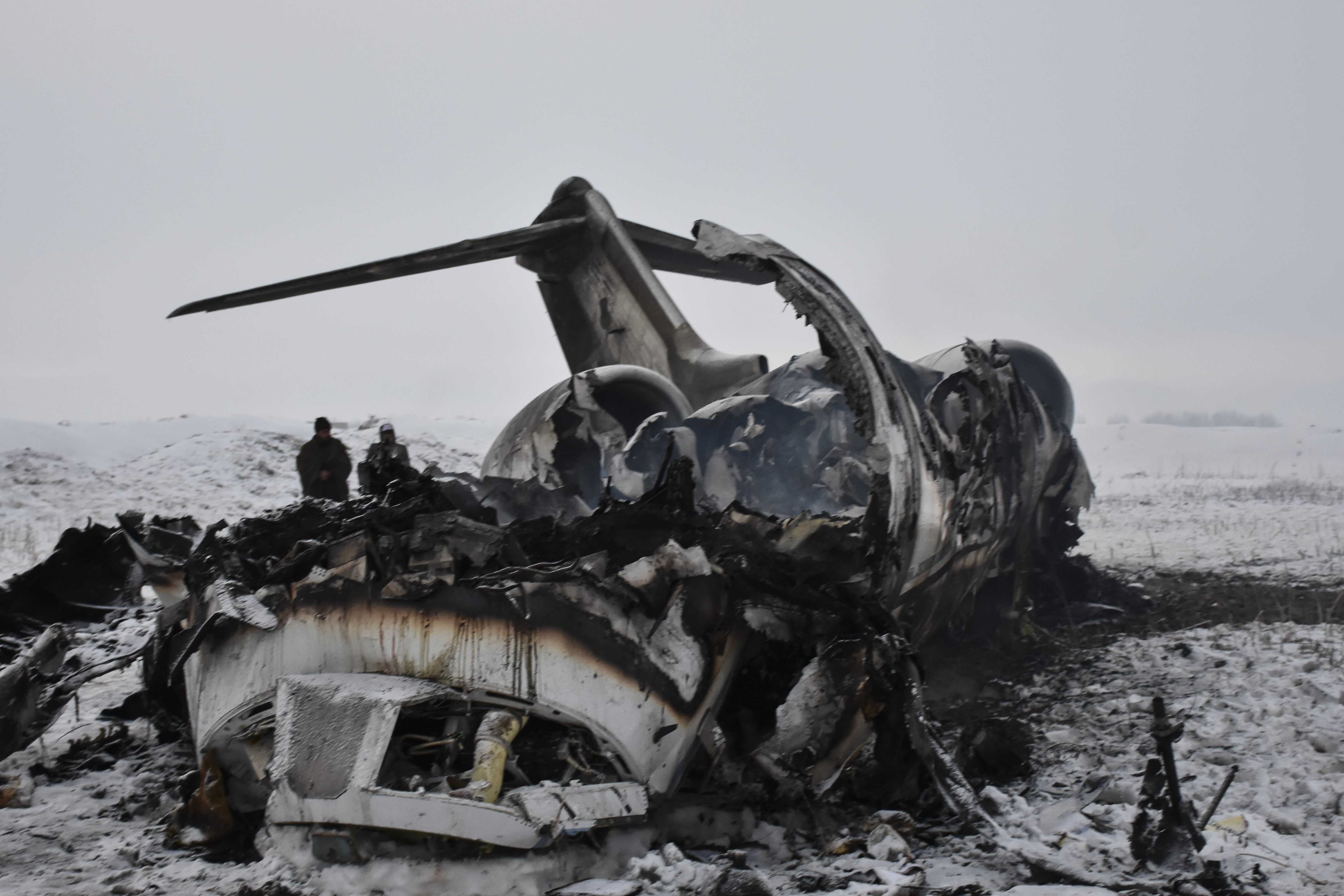 Wreckage of a U.S. military aircraft
