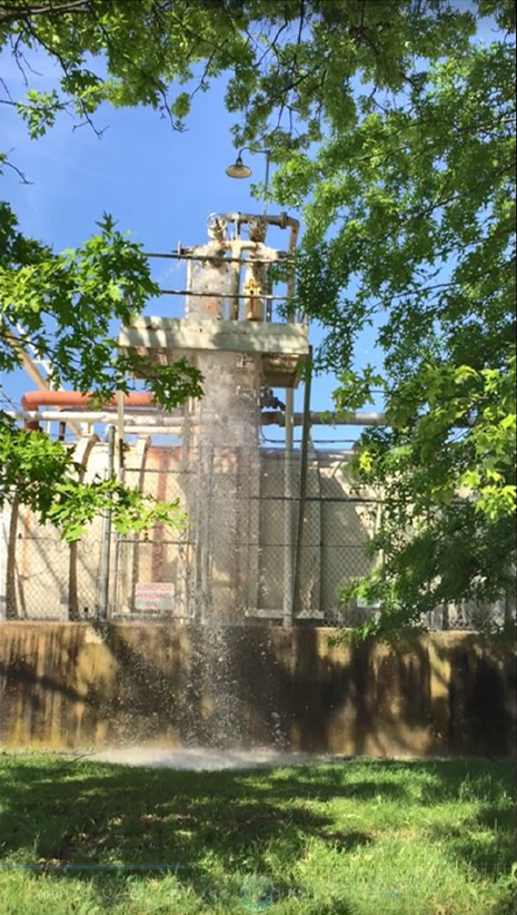 No action was taken to address the release of unsterilized lab wastewater out of this storage tank at Fort Detrick on May 25, 2018, until days had passed, and a worker provided this photo — obtained by the author via a records request — documenting that the safety breach had occurred.